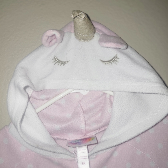 Pink Polka Dot Hooded Pajama Set with Tulle Skirt - Picture 11 of 11